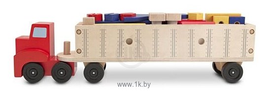 Фотографии Melissa & Doug Classic Toy 2758 Big Rig Building Truck Wooden Play Set