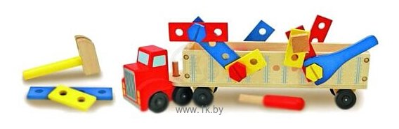 Фотографии Melissa & Doug Classic Toy 2758 Big Rig Building Truck Wooden Play Set