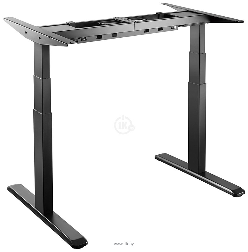 Фотографии ErgoSmart Unique Ergo Desk 1380x800x18мм (бетон Чикаго светло-сер./черный)