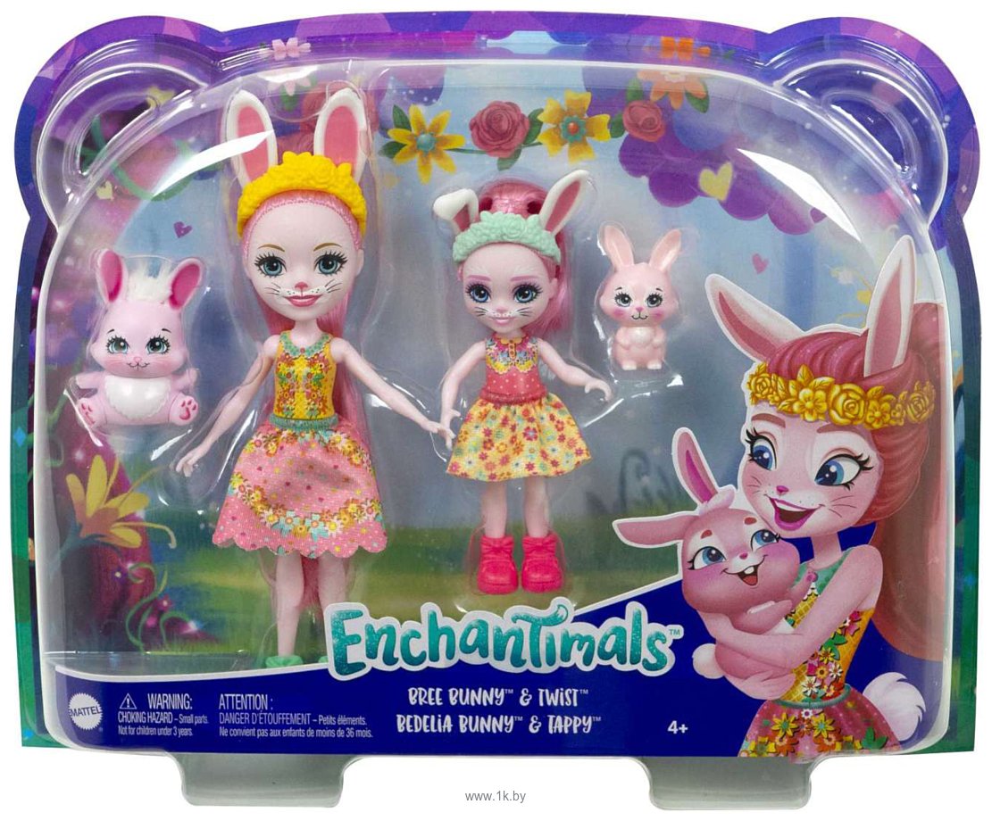 Фотографии Mattel Enchantimals Сестрички с питомцами Бри и Беделия Кроля HCF84