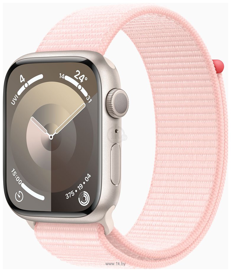 Фотографии Apple Watch Series 9 45 мм (алюминиевый корпус, нейлоновый ремешок)