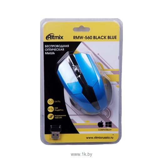 Фотографии Ritmix RMW-560 black-Blue USB