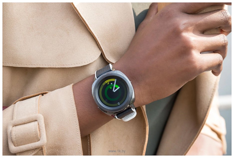 Фотографии Samsung Braloba Hybrid для Galaxy Watch 42mm/Gear Sport (черный/белый)