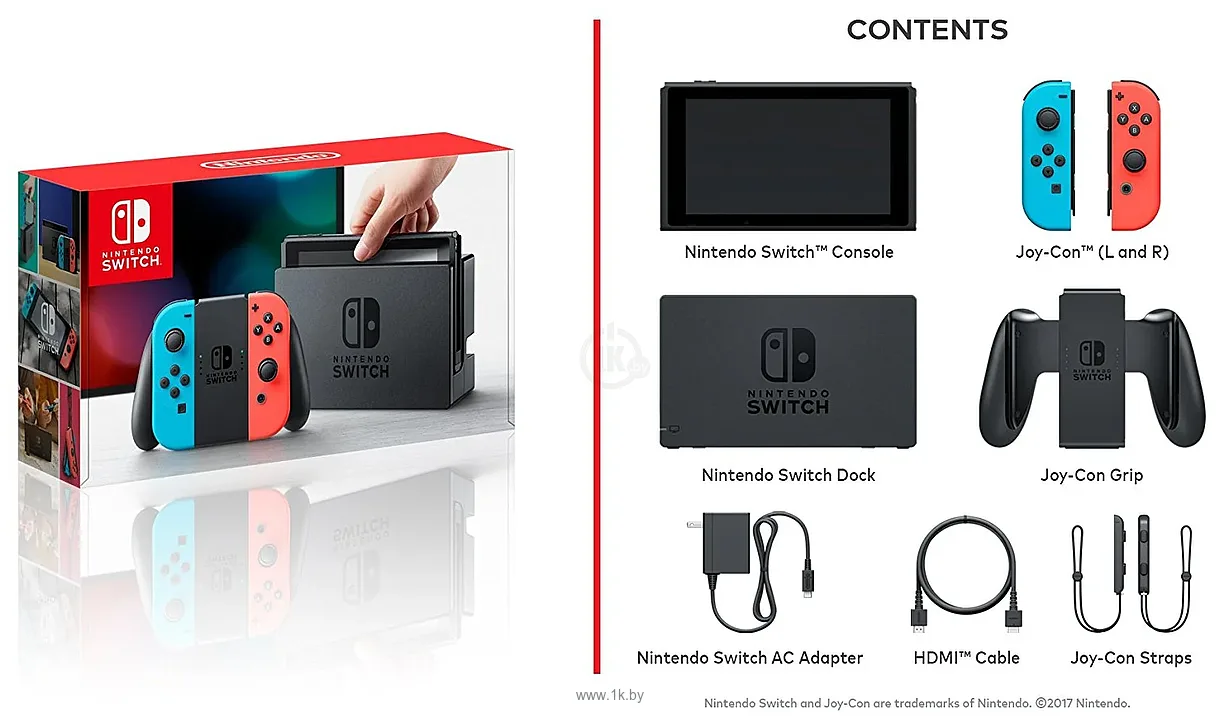 Фотографии Nintendo Switch (с неоновыми Joy-Con)