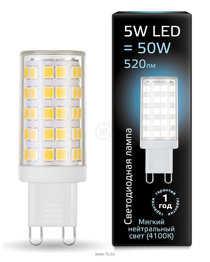 Фотографии LED G9 AC185-265V 5W 4100K (107309205)