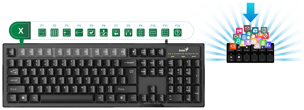 Фотографии Genius Smart KB-102 красная кириллица