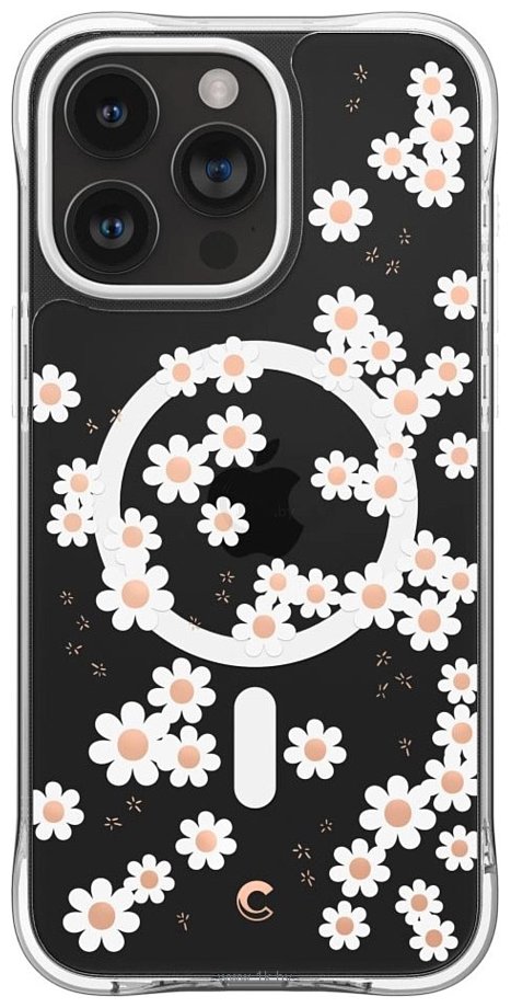 Фотографии Spigen Cyrill Cecile Mag для iPhone 15 Pro Max ACS06624 (прозрачный/цветы)