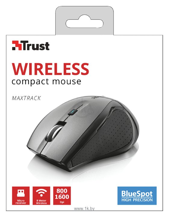 Фотографии Trust MaxTrack Wireless Compact Mouse black USB