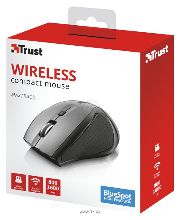 Фотографии Trust MaxTrack Wireless Compact Mouse black USB