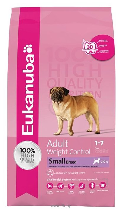 Фотографии Eukanuba Adult Dry Dog Food Weight Control For Small Breed Chicken (3 кг)