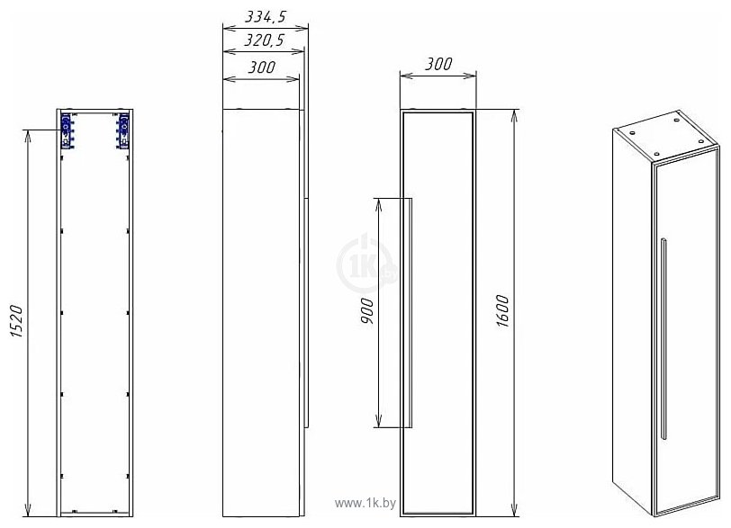 Фотографии La Fenice Elba 30x160 FNC-05-ELB-BG-30 (синий матовый)