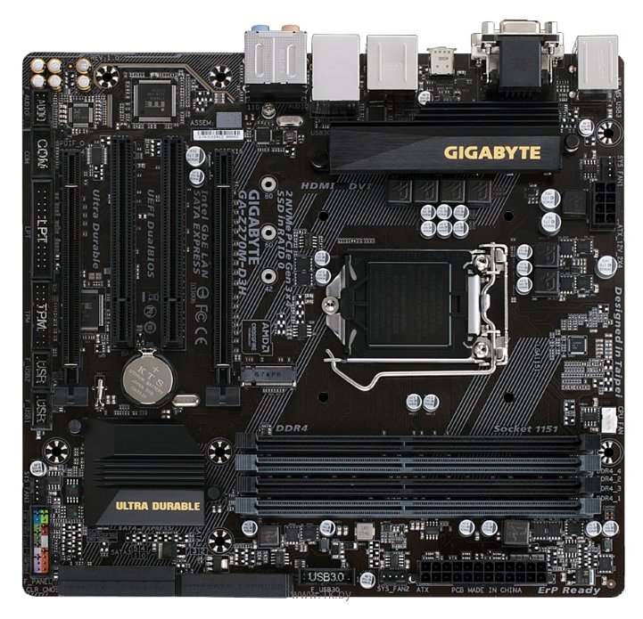 Фотографии GIGABYTE GA-Z270M-D3H (rev. 1.0)