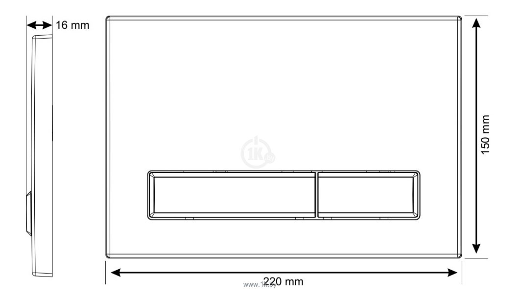 Фотографии Cersanit Hi-Tec Blick P-BU-BK/Wh (K97-256)