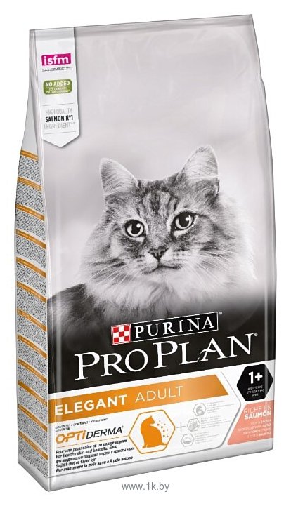 Фотографии Purina Pro Plan Elegant Adult для взрослых кошек с чувствительной кожей с лососем (10 кг)