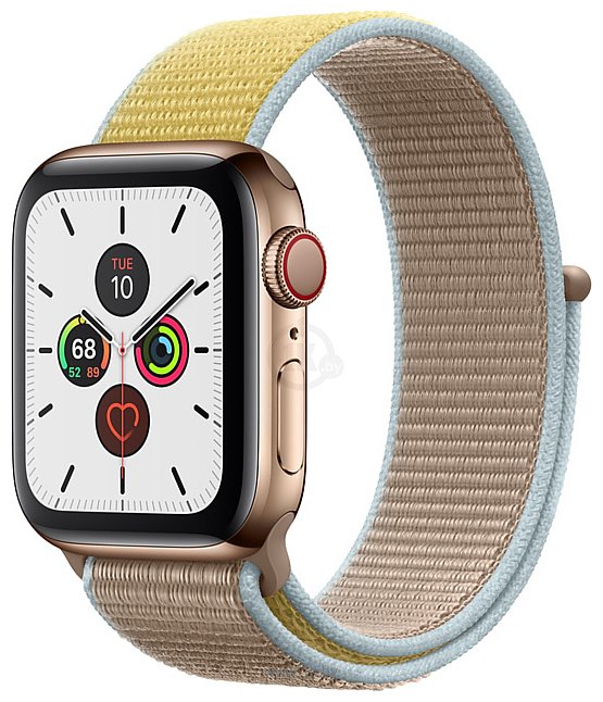 Фотографии Apple Watch Series 5 40mm GPS + Cellular Stainless Steel Case with Sport Loop