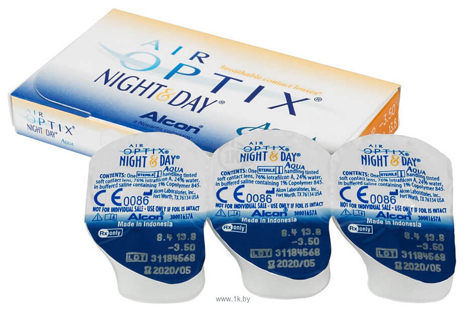 Фотографии Alcon Air Optix Night & Day Aqua +3 дптр 8.6 mm