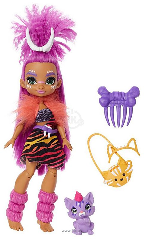 Фотографии Cave Club Roaralai Prehistoric Fashion Doll with Dinosaur Pet GNL84