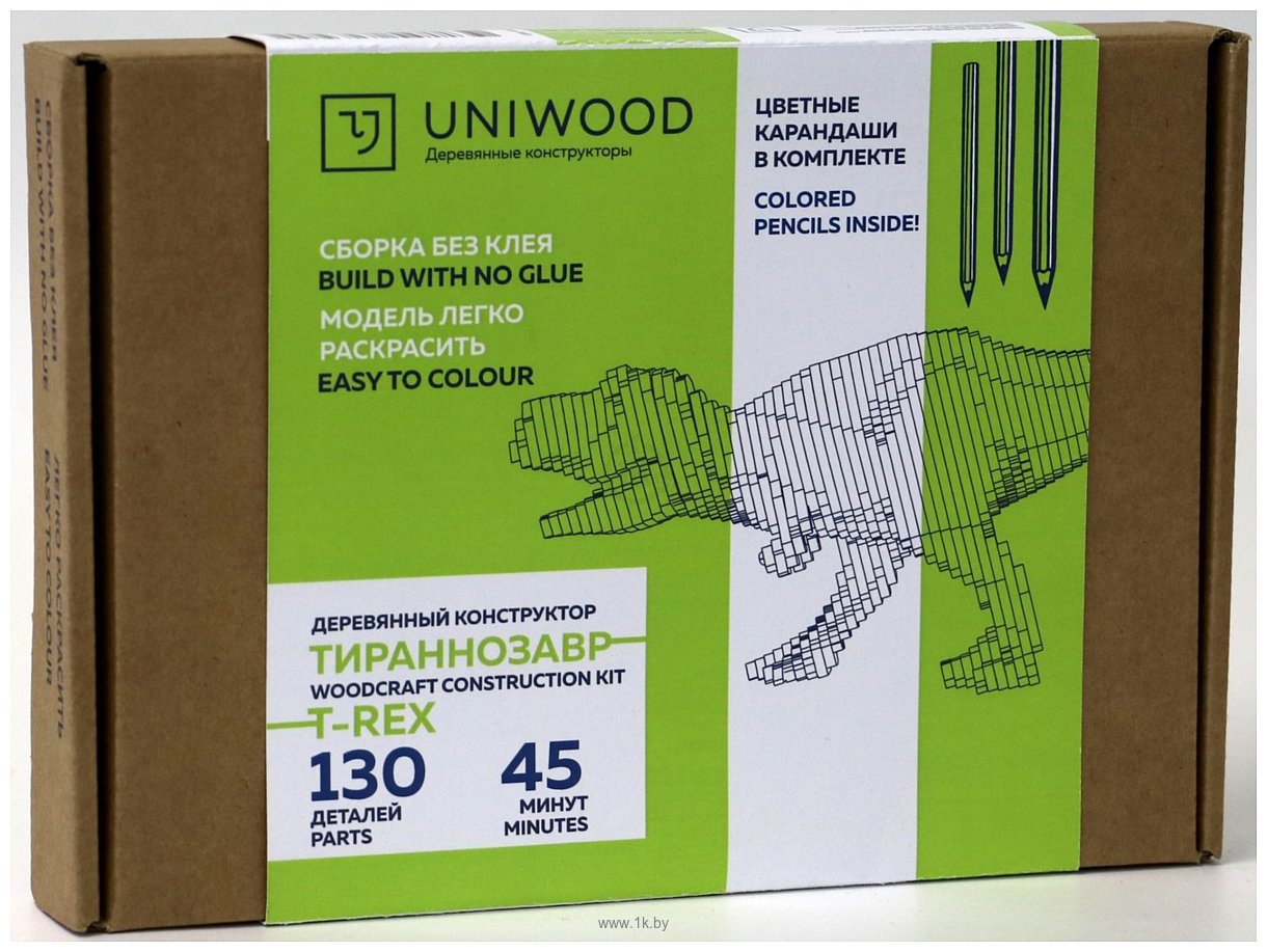 Фотографии Uniwood Тираннозавр с набором карандашей UW30120