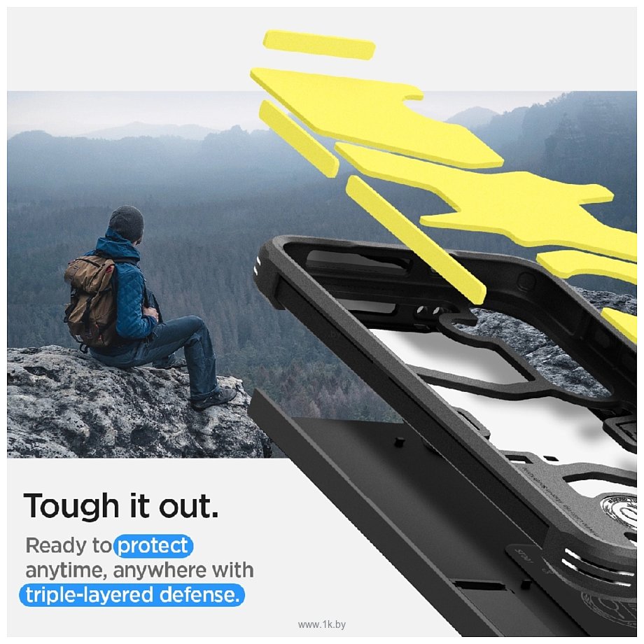 Фотографии Spigen Tough Armor для Galaxy S24 ACS07355 (черный)