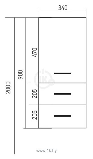 Фотографии Mixline Шкаф-полупенал Стив-34 536806