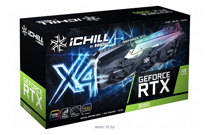 Фотографии INNO3D iCHILL GeForce RTX 3090 24576MB X4 (C30904-246XX-1880VA36)