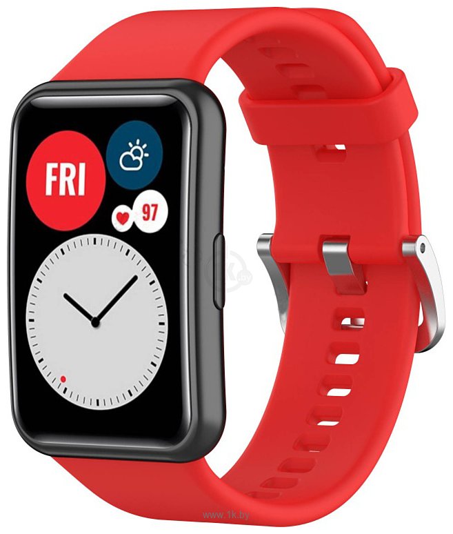 Фотографии Rumi силиконовый для Huawei Watch FIT, Watch FIT Elegant (красный)