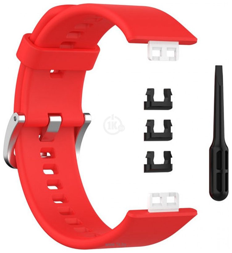 Фотографии Rumi силиконовый для Huawei Watch FIT, Watch FIT Elegant (красный)