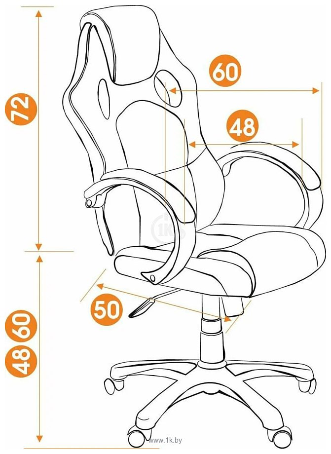 Фотографии TetChair Racer Gt (кожзам/ткань, металлик/красный)