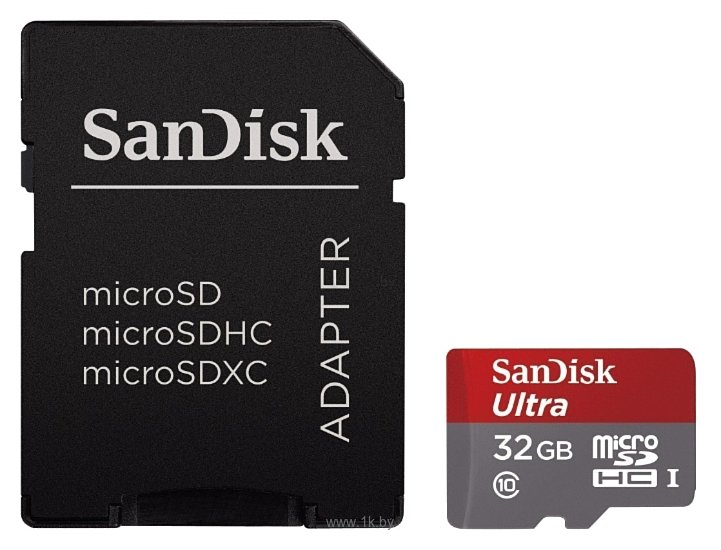 Фотографии Sandisk Ultra microSDHC Class 10 UHS-I 48MB/s 32GB + SD adapter