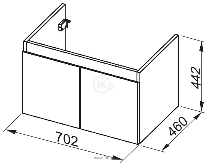 Фотографии Aquaform Тумба п/у Ramos Standart 70 (темное дерево) (0401-421612)