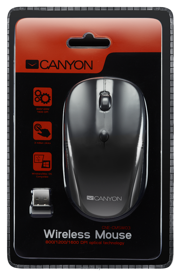 Фотографии Canyon CNE-CMSW03B black USB