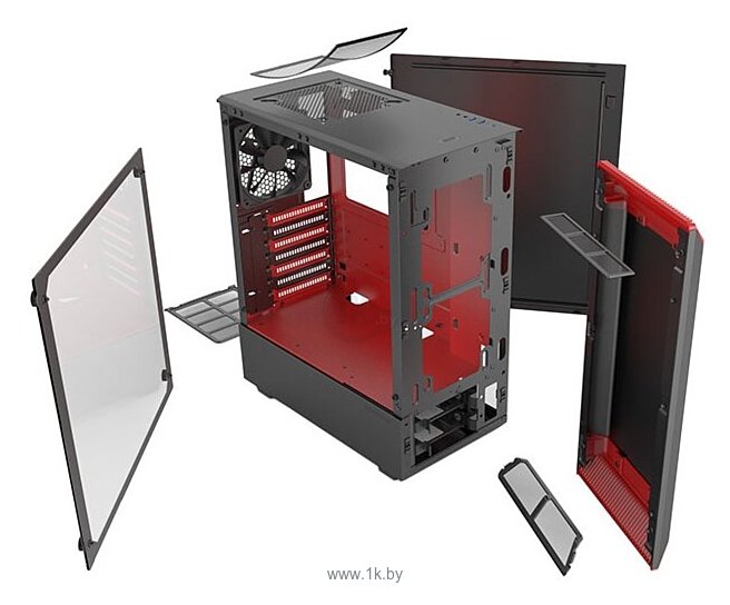 Фотографии Phanteks Eclipse P300 Tempered Glass Black/red