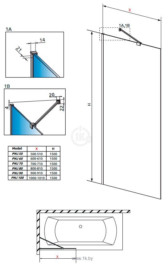 Фотографии Radaway Modo New Black PNJ 70