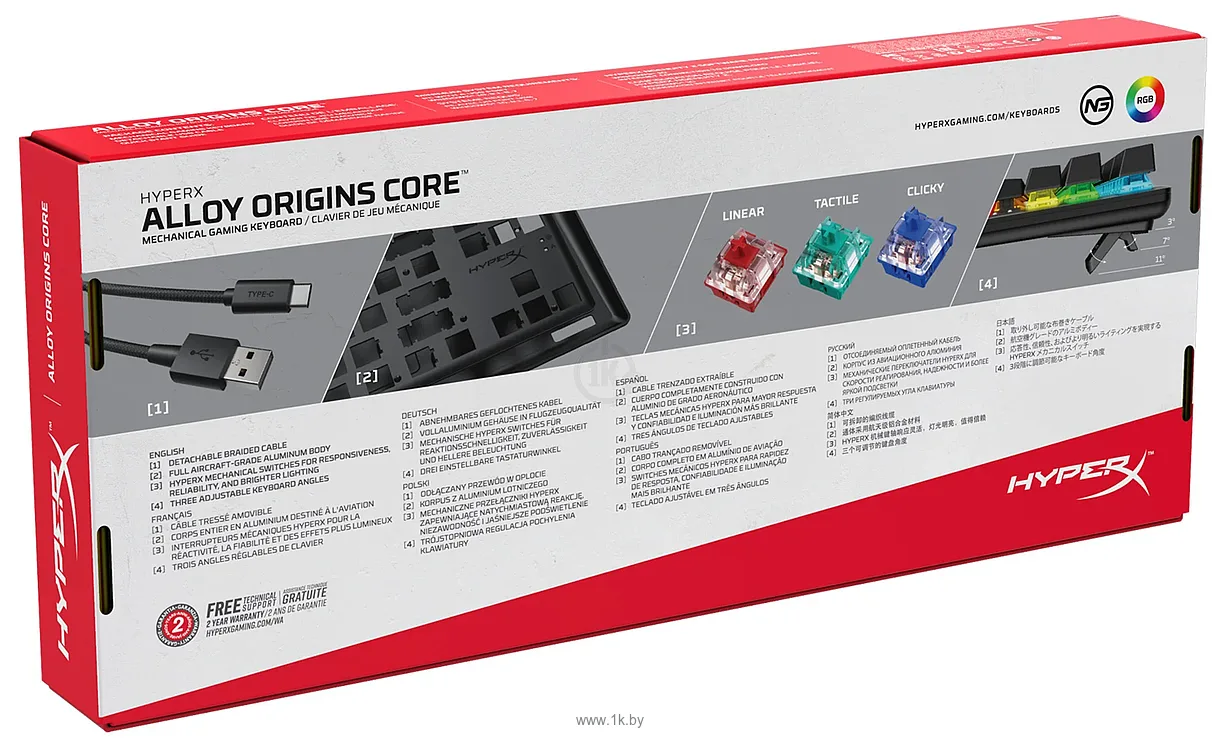 Фотографии HyperX Alloy Origins Core HyperX Blue (без кириллицы) Фотографии HyperX Alloy Origins Core HyperX Blue (без кириллицы)