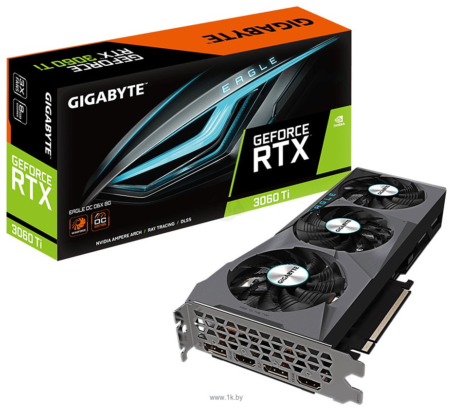 Фотографии Gigabyte GeForce RTX 3060 Ti Eagle OC D6X (GV-N306TXEAGLE OC-8GD)