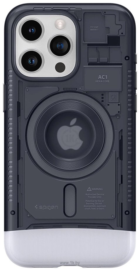 Фотографии Spigen Classic C1 (MagFit) для iPhone 15 Pro ACS06742 (серый)