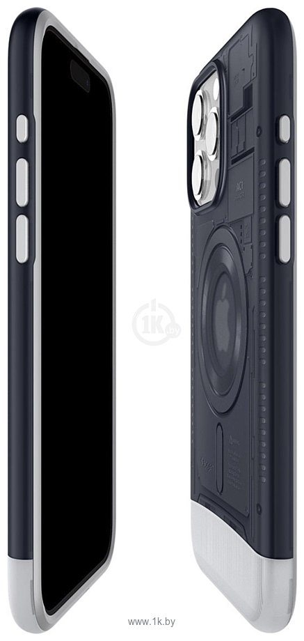 Фотографии Spigen Classic C1 (MagFit) для iPhone 15 Pro ACS06742 (серый)