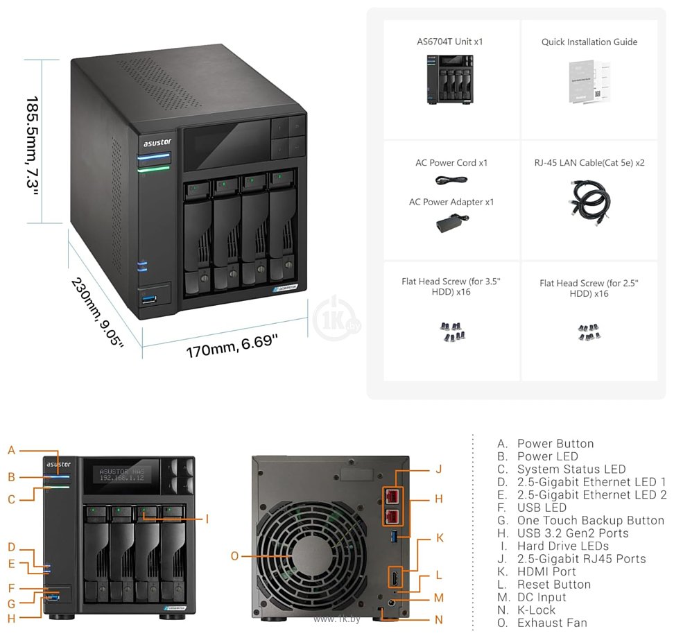 Фотографии ASUSTOR Lockerstor 4 Gen2 AS6704T