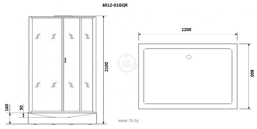 Фотографии Niagara NG-6012-01GQR 120x80x210 (прозрачное стекло)