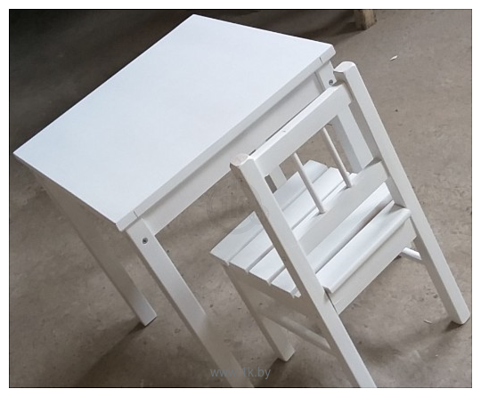 Фотографии ВудГруппММ Набор стол 75x50 и стул (белый)