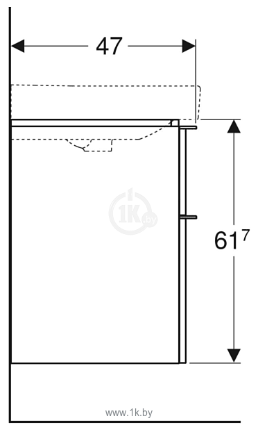 Фотографии Geberit Smyle Square 90 500.354.JR.1 (темный орех)