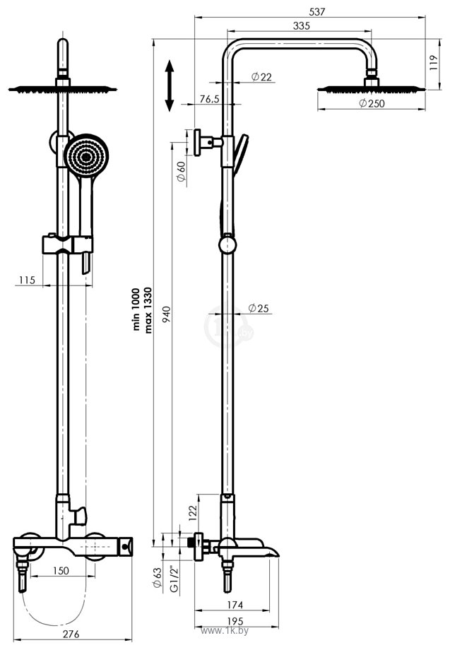 Фотографии Rubineta Olo BK + Ultra-10 SW DV3/4 BK (625123)