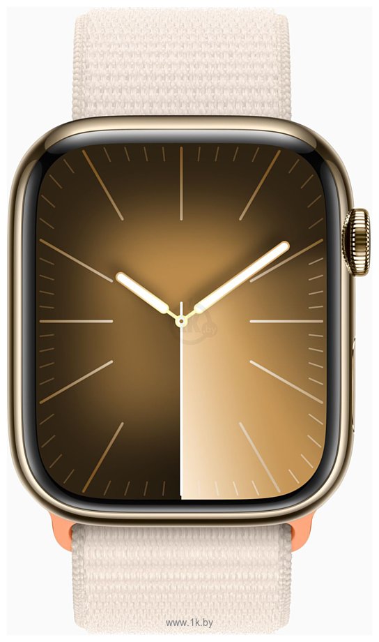 Фотографии Apple Watch Series 9 45 мм (стальной корпус, нейлоновый ремешок)