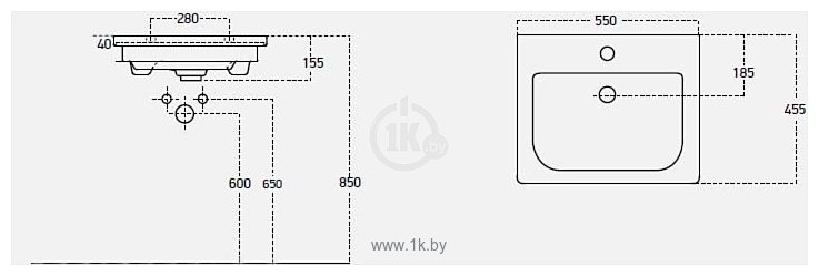 Фотографии Гамма Тумба Р23оФ8-У55 СТ120 с умывальником Софт-13055 (левый)