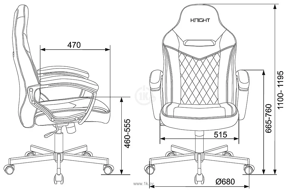 Фотографии Бюрократ Viking 6 Knight BL Fabric (синий)