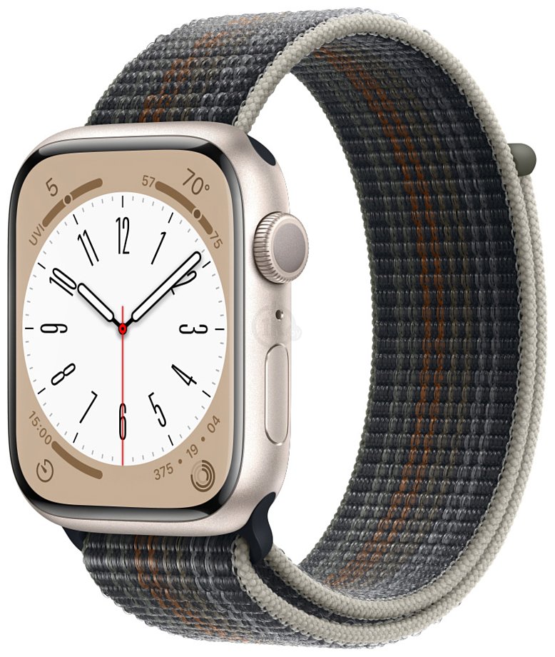 Фотографии Apple Watch Series 8 LTE 45 мм (алюминиевый корпус, нейлоновый ремешок)