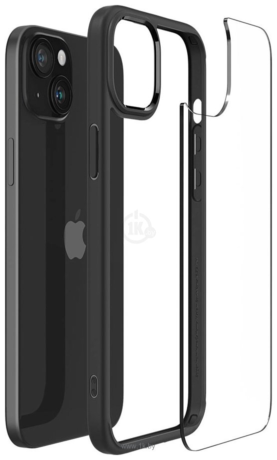 Фотографии Spigen Ultra Hybrid для iPhone 15 Plus ACS06657 (черный)