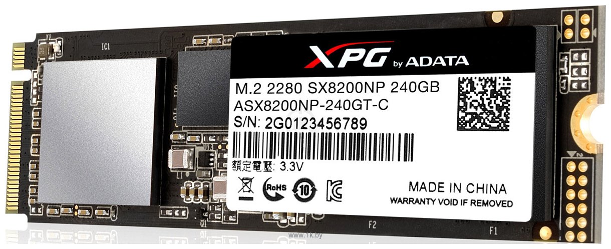 Фотографии ADATA XPG SX8200 240GB ASX8200NP-240GT-C