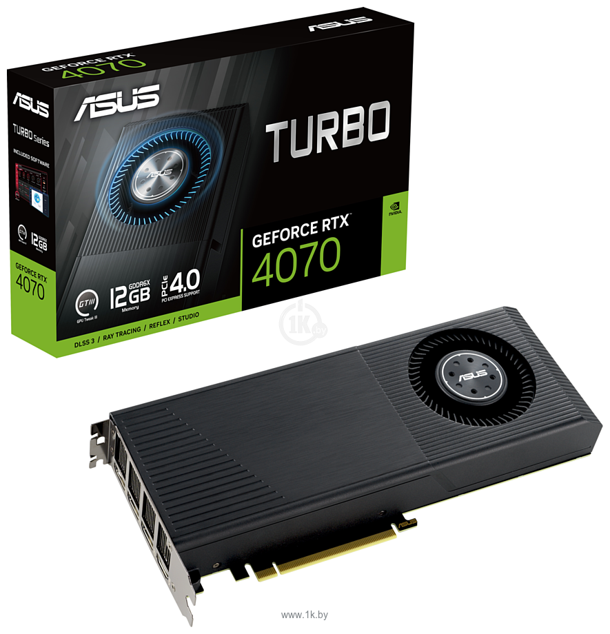 Фотографии ASUS Turbo GeForce RTX 4070 12GB GDDR6X (TURBO-RTX4070-12G)