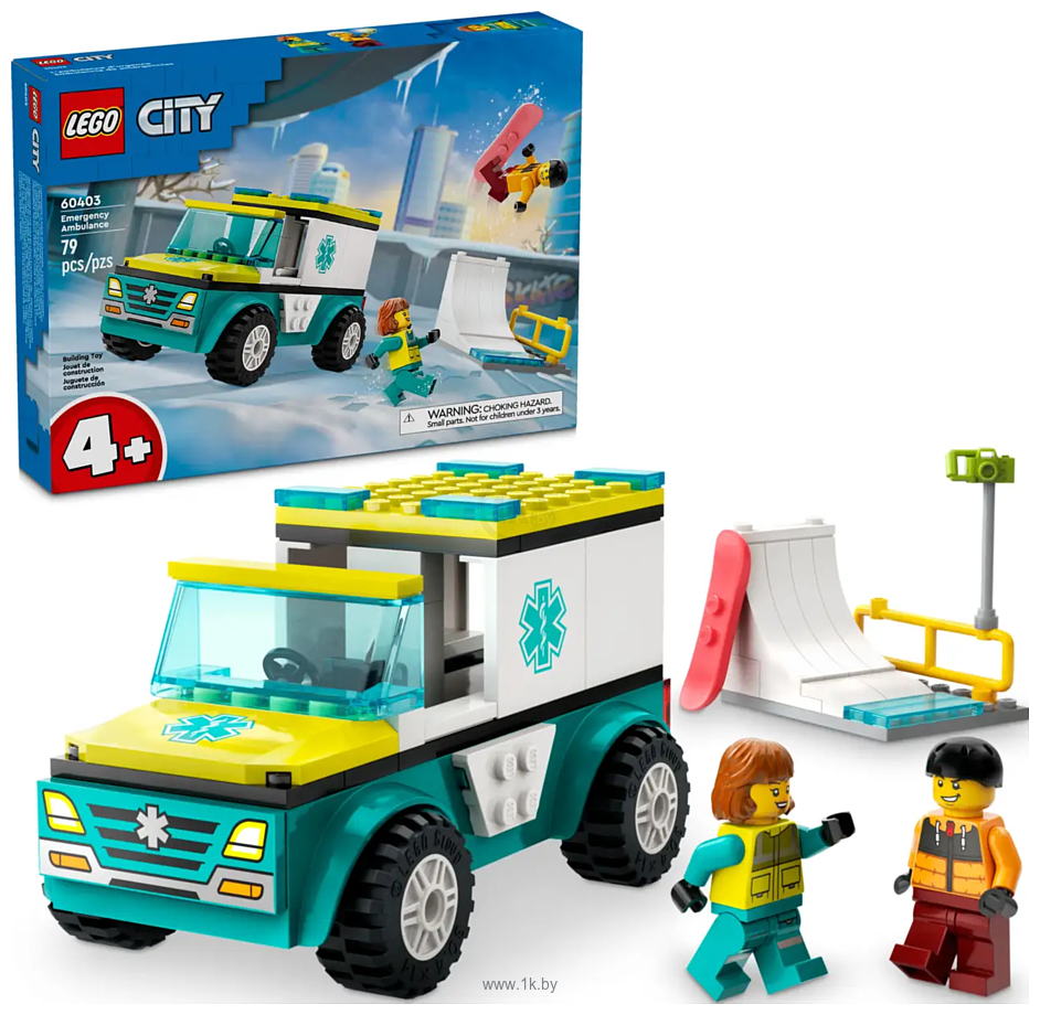 Фотографии LEGO City 60403 Скорая помощь и сноубордист